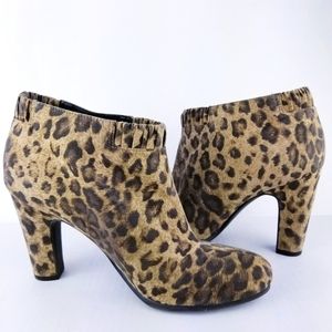 Sam & Libby Animal Print Ankle Boots